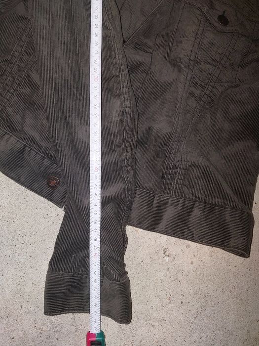 Kurtka Levis model slim fit szara sztruksowa rozmiar S/M