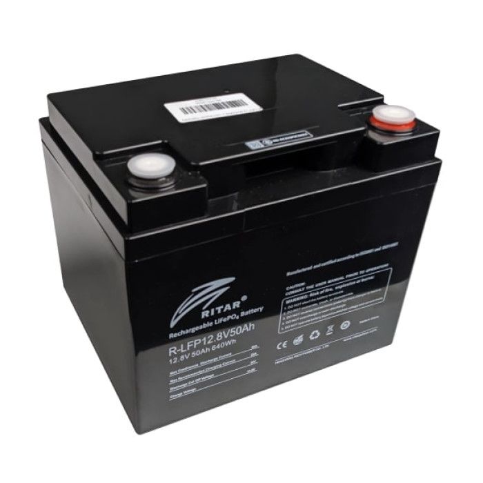 Акумулятор LiFePO4 Ritar 12.8V 50Ah (LFP) — Новий, для ДБЖ/Котла