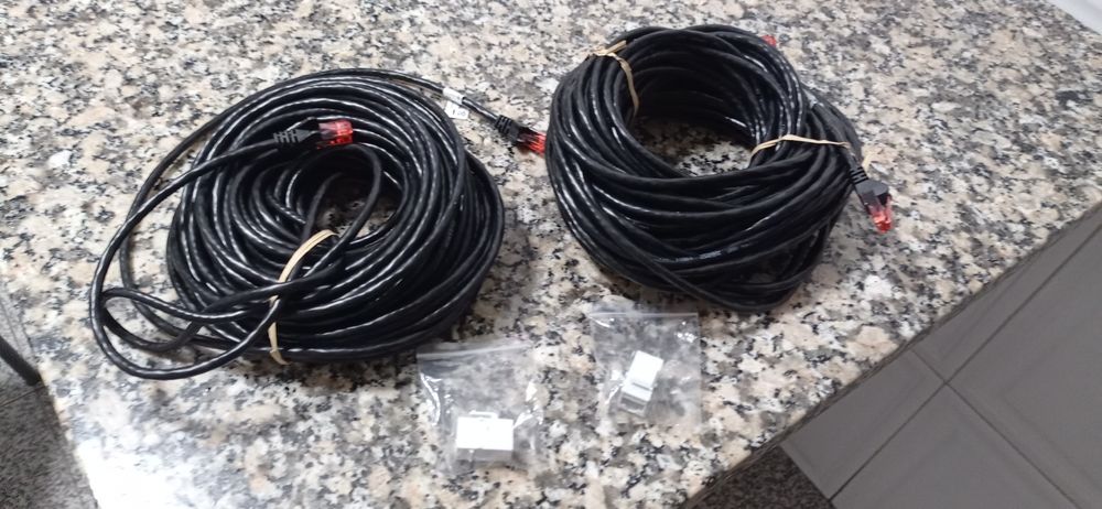 40 metros de Cabo Internet com 2 emendas de engate ...material novo...