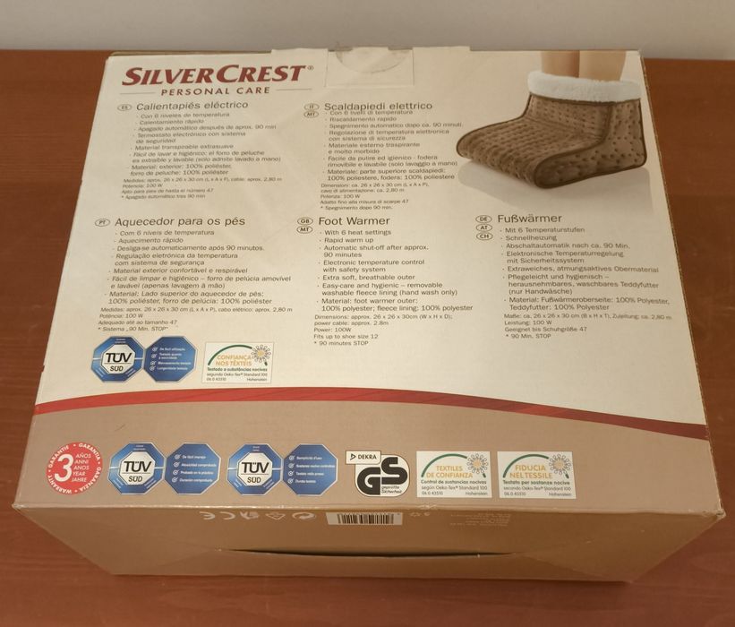 Aquecedor para os pés