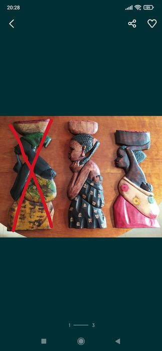 Figuras africanas de parede