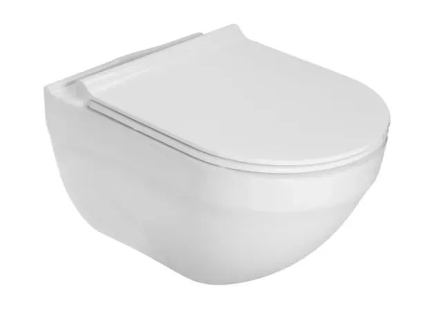 Подвесной унитаз Roca Ossa/Hebe Rimless с сиденьем SLIM Soft Close  , артикул A34H138000