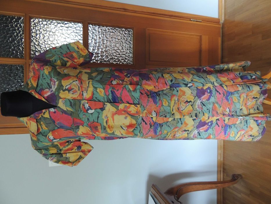 Letni kostium damski, garsonka wiskoza + bawełna rozmiar 38 40