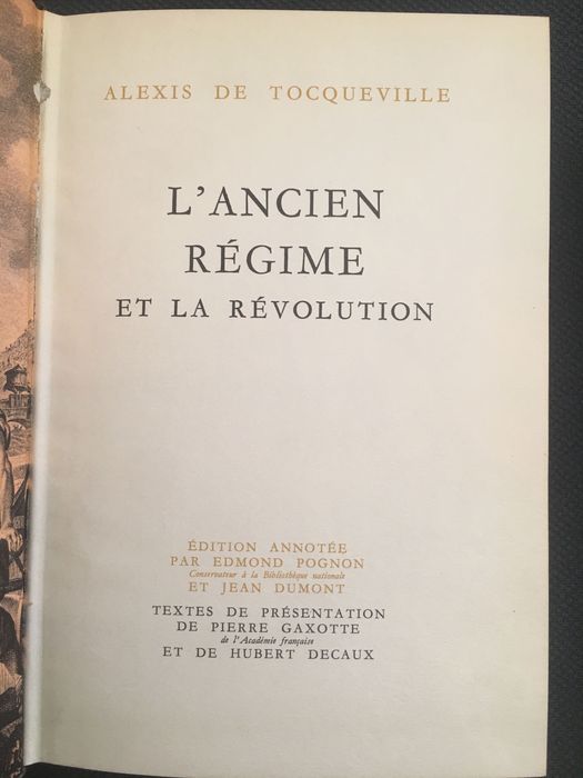 Tocqueville / Revolução Francesa
