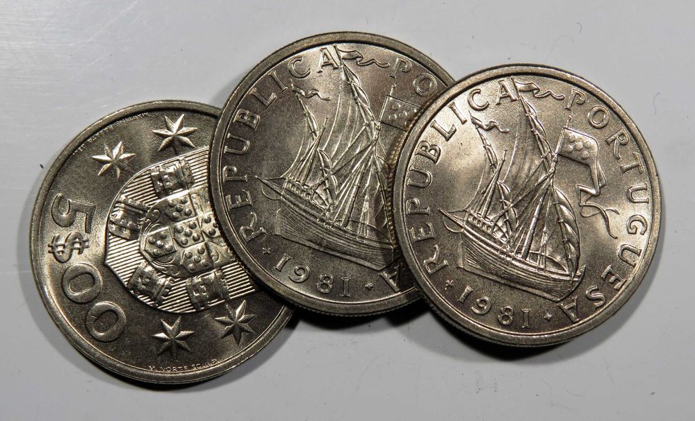 Moedas Republica - 5$ 1975, 76 77 79 80 81 82 83 84 85 e 1986 - NOVAS DE ROLO - Só 1€ cada
