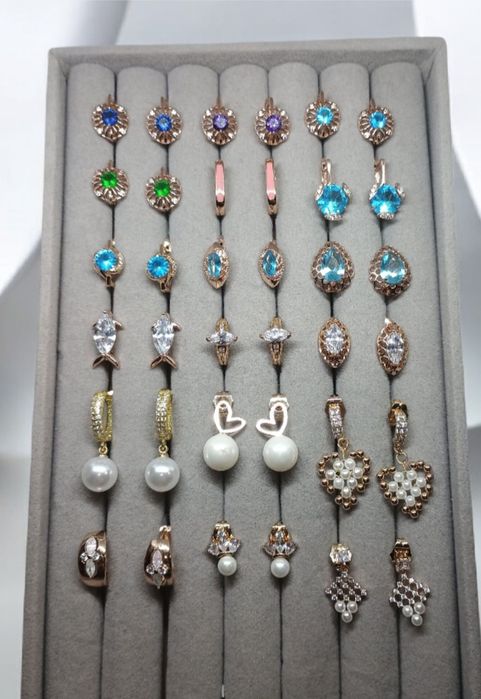 Сережки Xuping медзолото позолота/родій