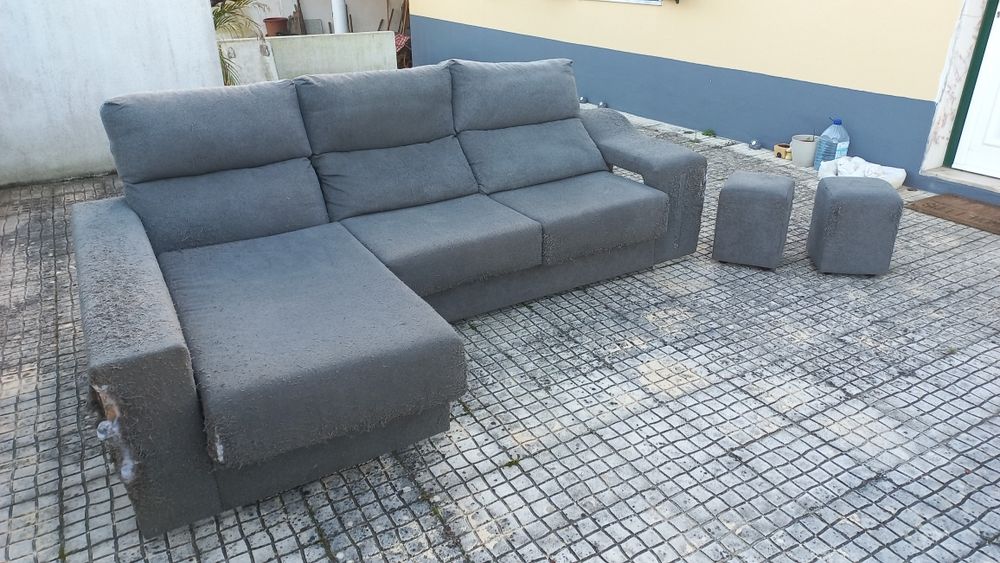 Sofá com chaise long usado
