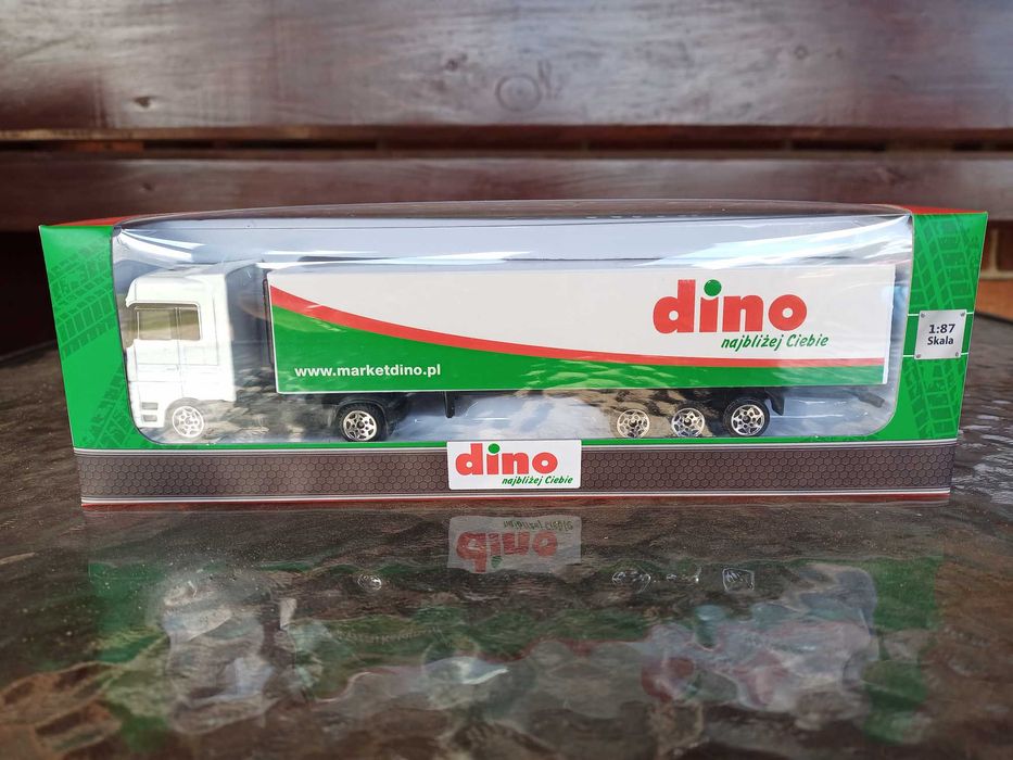 TIR H0 market DINO Auto ciężarowe z naczepą skala 1:87 NOWY biały
