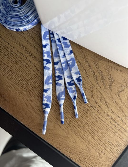 Niebieskie sznurówki Bape