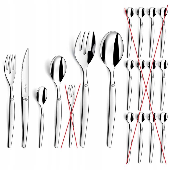 Zestaw sztućców Lou Laguiole Jet stal nierdzewna nowoczesny design