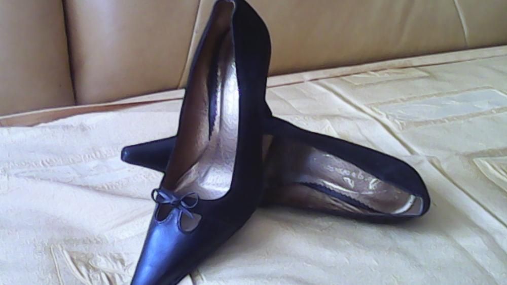buty skóra i welur brąz nowe
