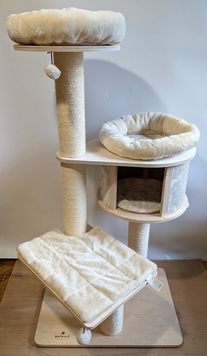 Natural Paradise Drapak dla Kota Magnolia L Kremowy 78x81x137cm DUŻY