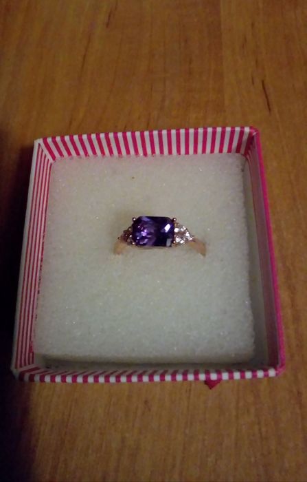 Сережки та перстень з аметистом (набір)
