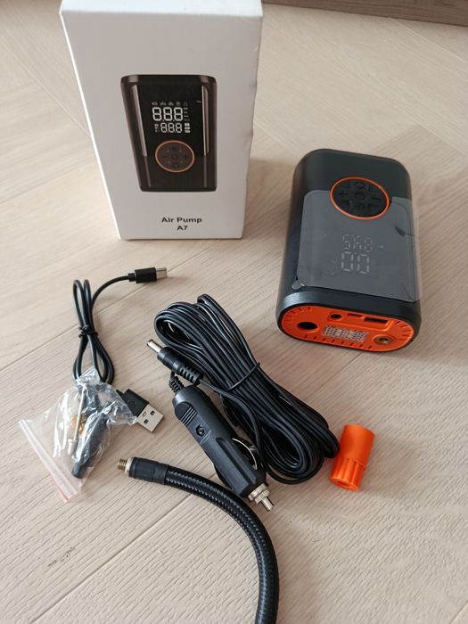 Pompka elektryczna do roweru, materaca, kompresor akumulatorowy