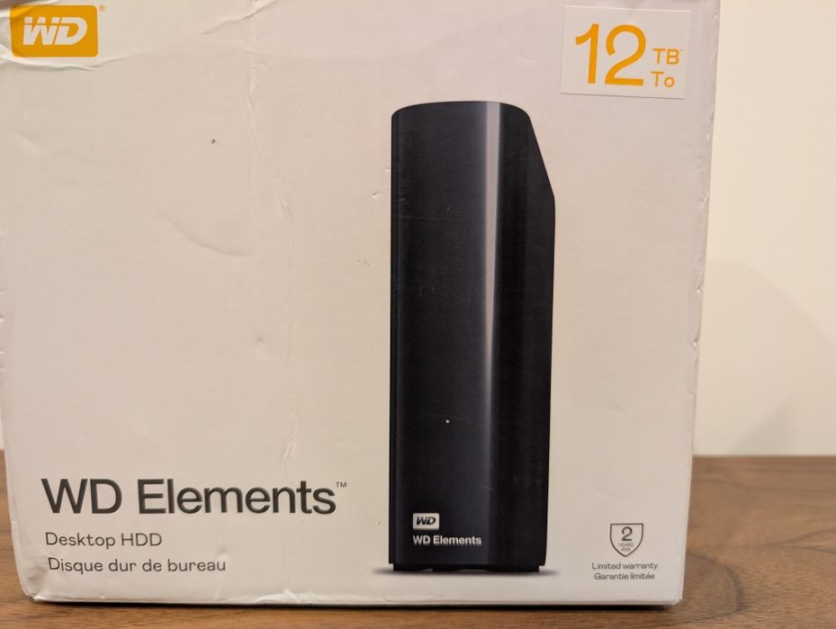 Disco Externo WD - 12 TB - Novo com garantia