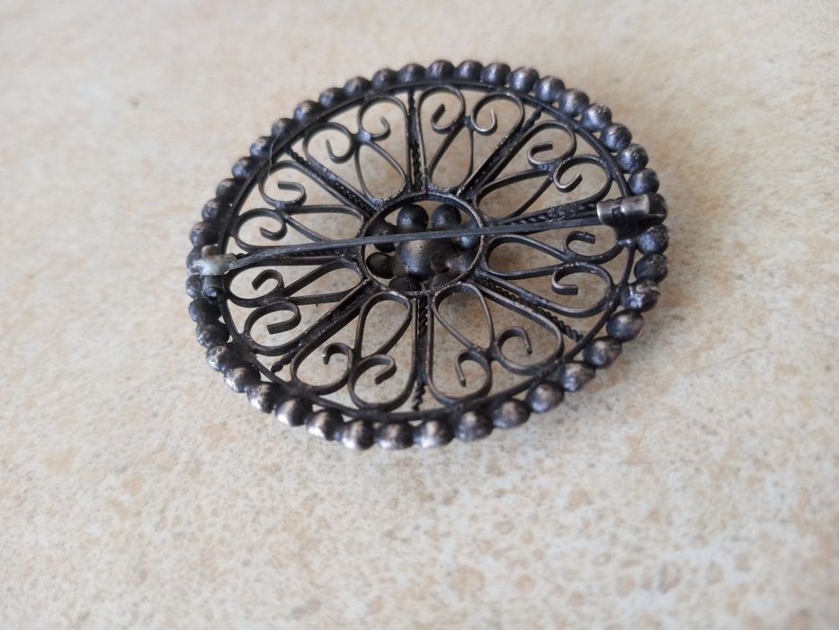 серебрянная брошь СССР.875.