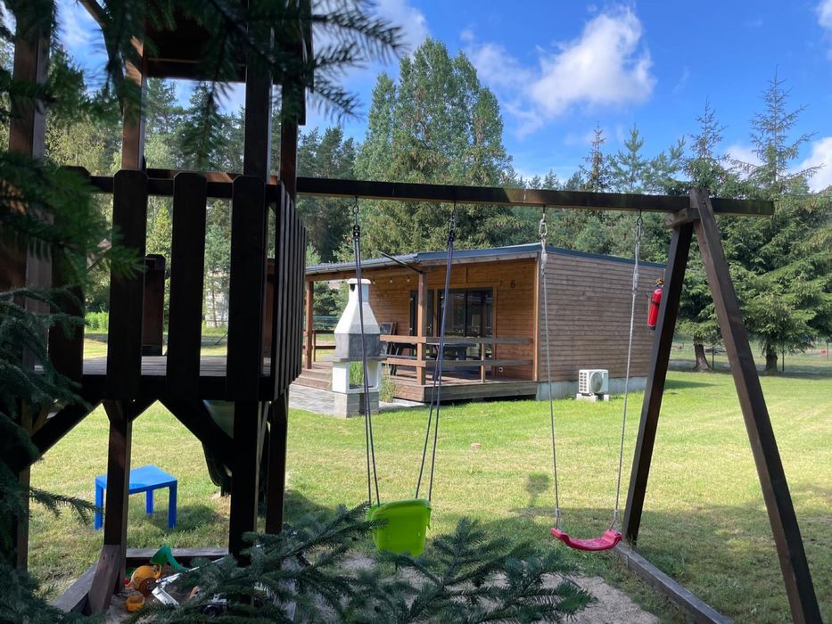 Nowoczesne domki nad jeziorem wynajem Anastazewo klimatyzacja 6 osób