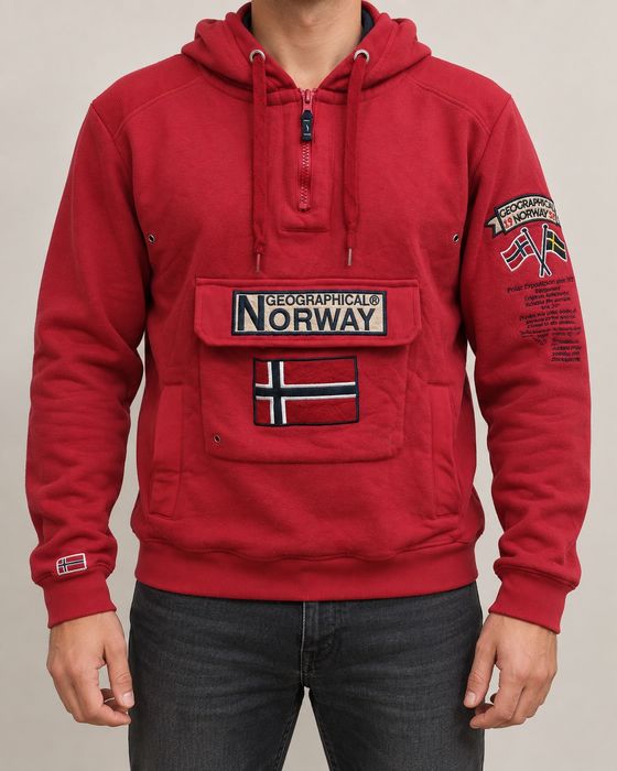 Sweat Geographical Norway Vermelha com Capuz