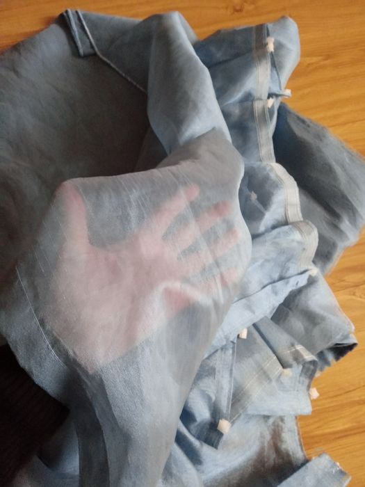 Тюль блакитного кольору, нова, 1 шт.