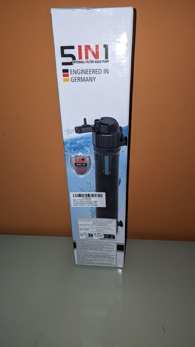 Filtro interno 5 em 1 para aquário tanque de peixes bomba de água oxigênio submersível luz UV HCF-714