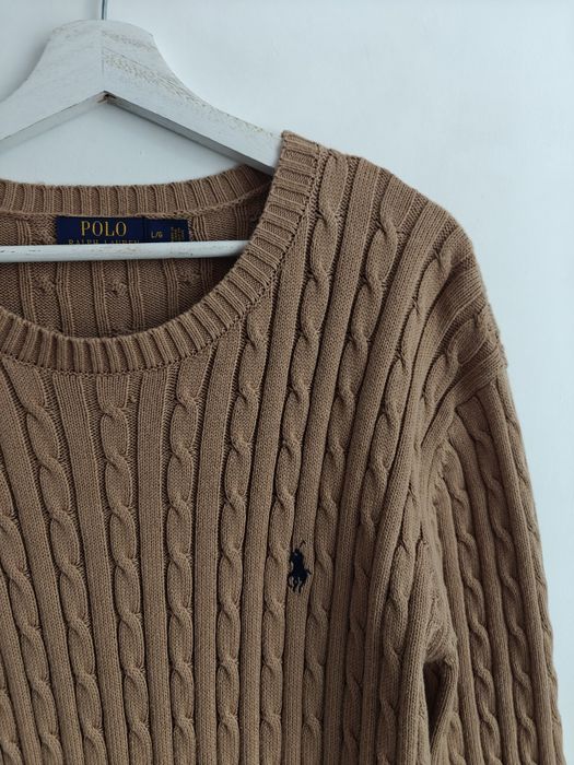 Ralph Lauren sweter warkocz męski logowany  L