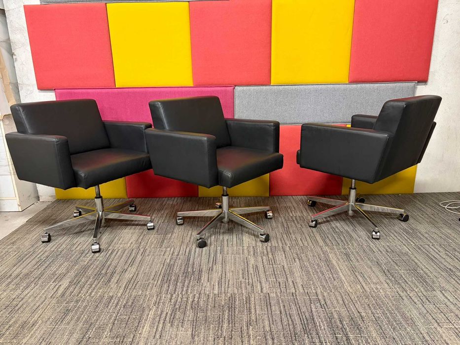 Fotel obrotowy skórzany konferencyjny lounge klubowy piękne!