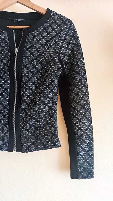 Kardigan katana kurteczka czarno Biała Warehouse 36