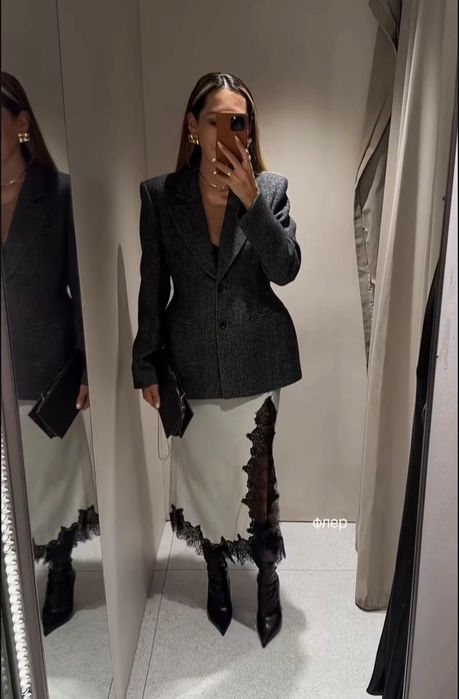 Шикарна спідниця Zara zw collection з мережевом. Хіт сезону. New