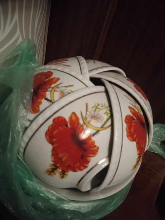 Сервіз "Рожеві квіти" новий