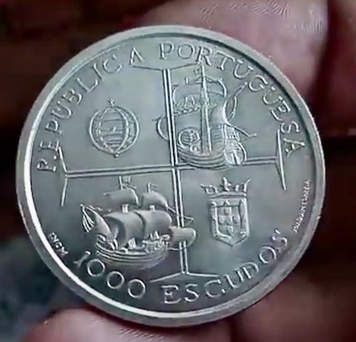 Moeda 1000 escudos prata