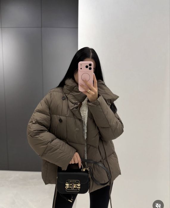 Пуховик ZARA ZW Collection куртка зима