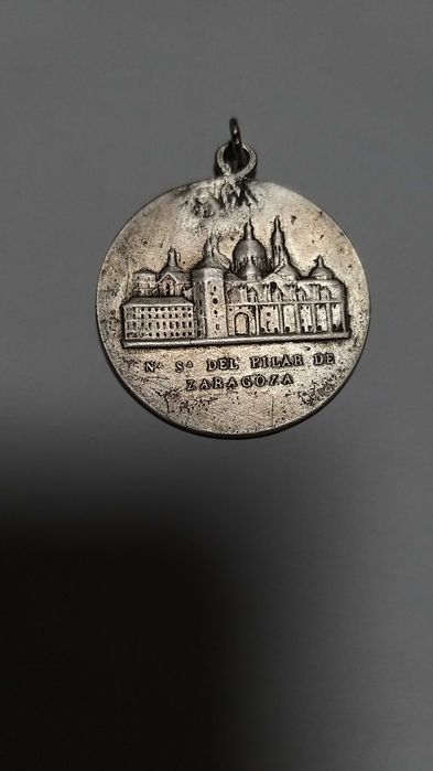 medalha nossa senhora Del Pilar de Zaragoza em prata
