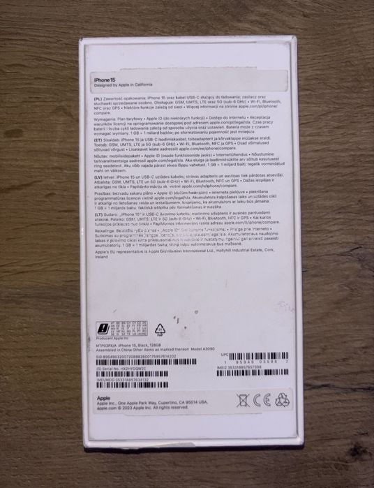 Apple iPhone 15 Black 128GB *NOWY*