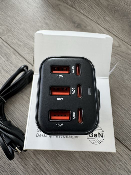 Сетевое зарядное устройство GaN 200W. Блок питания GaN