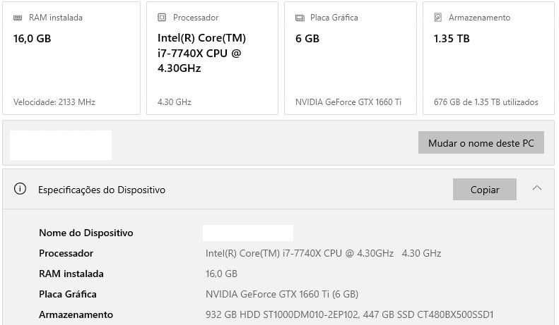PC Gaming Intel i7 + GTX 1660 Ti | 16GB RAM | SSD + HDD – 450€