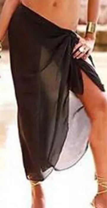 Pareos femininos pretos Novos. Moda Verão Praia Piscina
