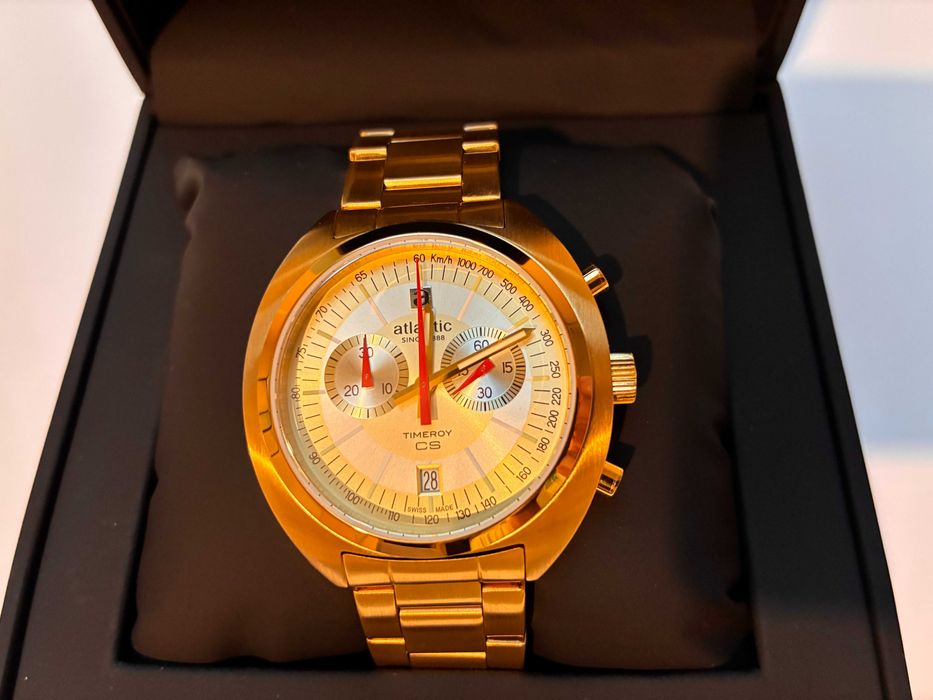 Atlantic Timeroy Chrono złoty styl retro NOWY GW 11.2026