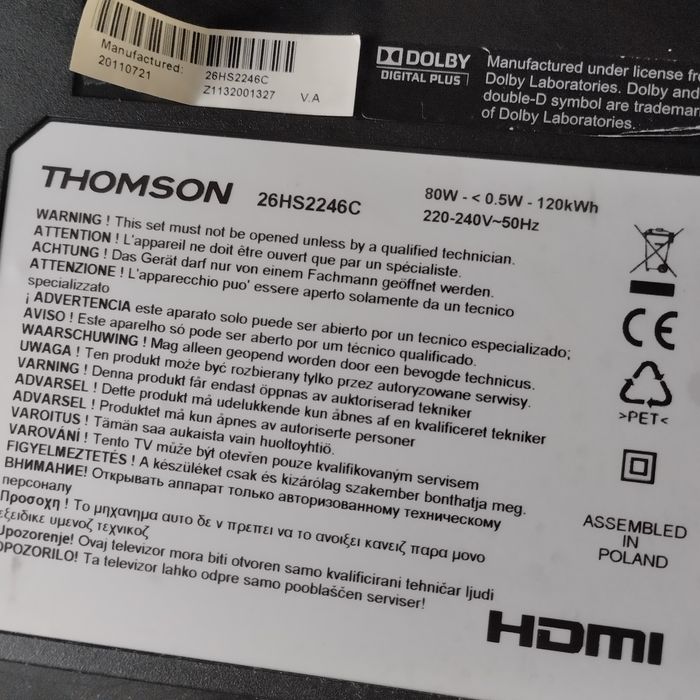 Telewizor Thompson