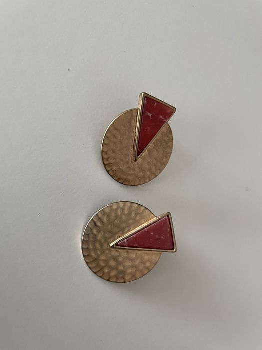 Oryginalne kolczyki artystyczne art deco secesja geometryczne unikat