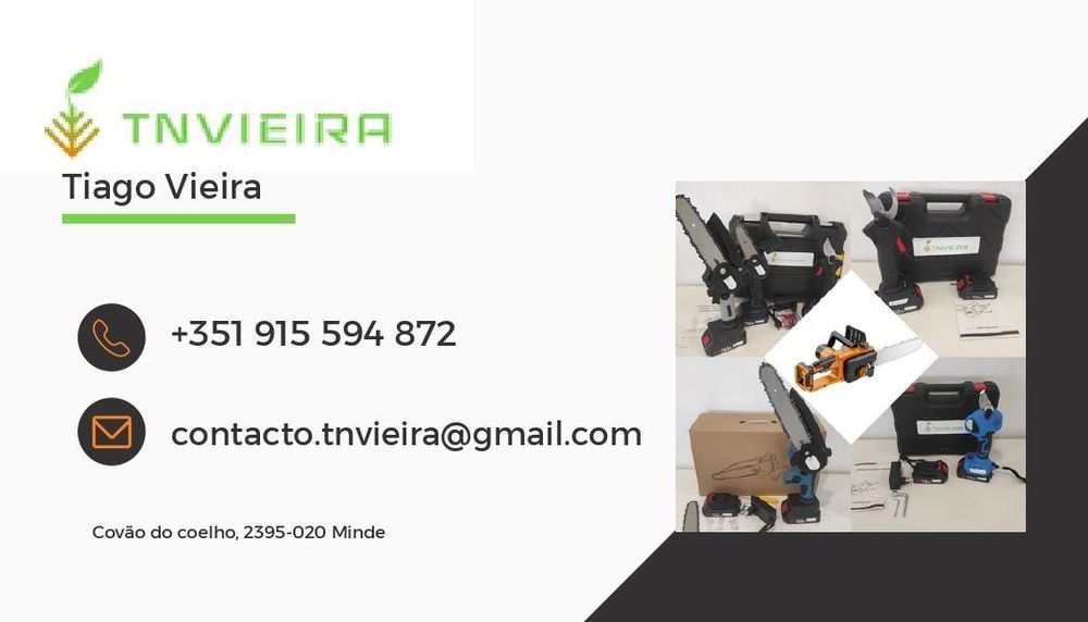 Haste telescópica / Motosserra lubrificação 
Tesoura a Bateria / 4,6,8