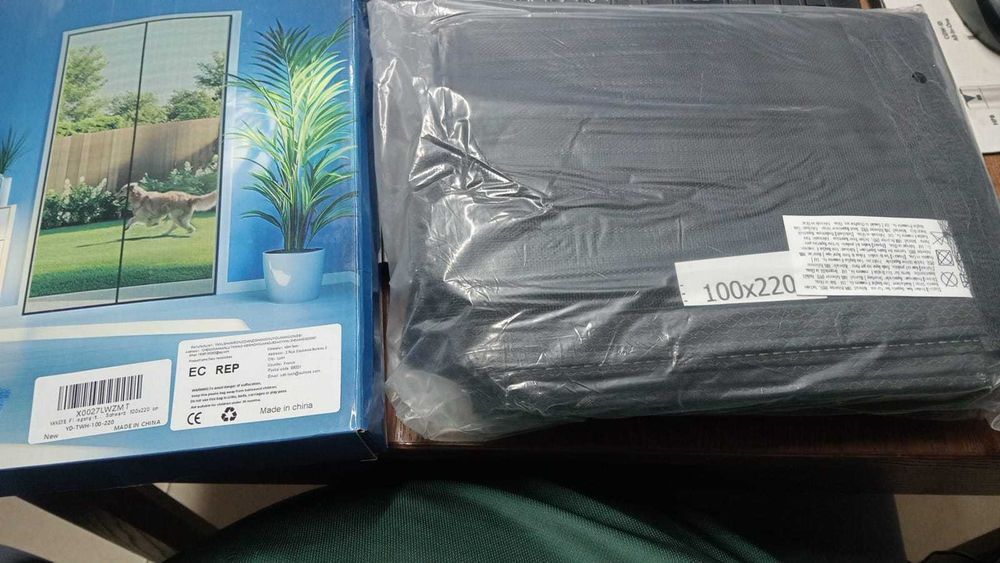 Rede Mosquiteira Magnética Yangte 100x220cm–Porta Varanda/Terraço-Nova