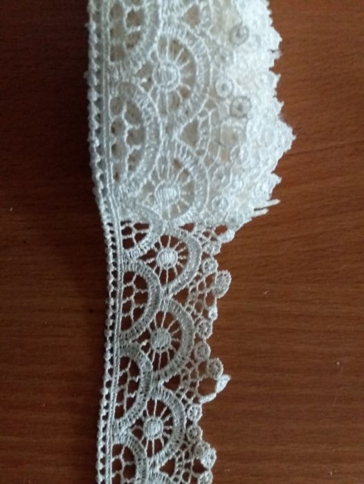 GIPIURA 3,5 - 4 cm Gruba Biała i Kremowa OKAZJA