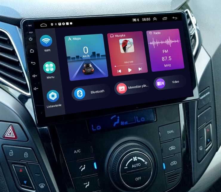 ANDROID 14- 4/32 GB Carplay Android auto GPS USB wifi BT RDS 1 DIN 9"
