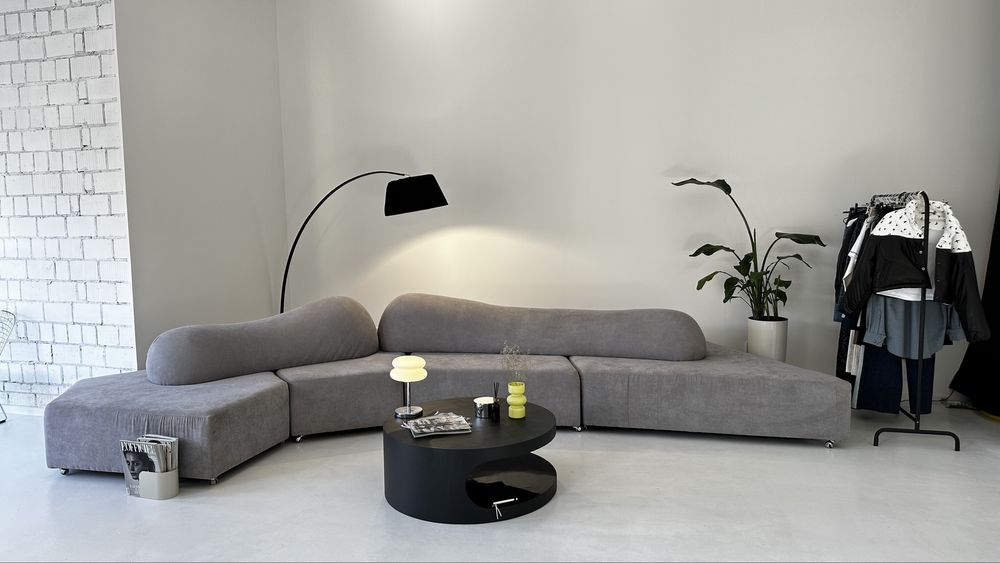 Диван сірий конструктор 4метровий