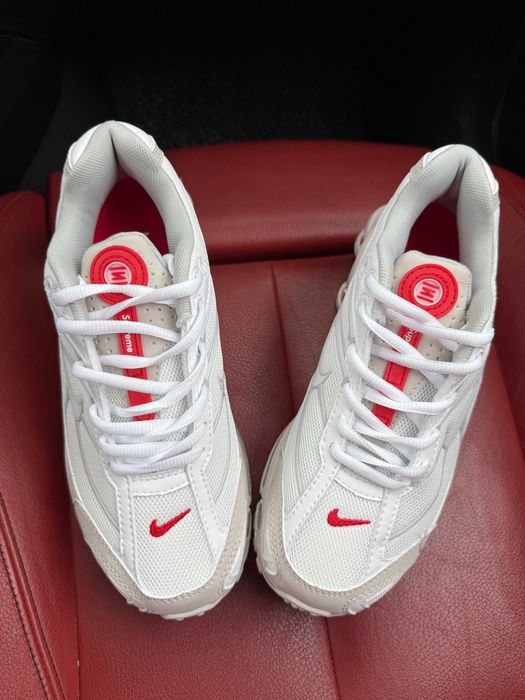 (БЕЗ ПЕРЕДОПЛАТИ)Nike x Supreme Shox Ride 2 White найк супрім шок райд