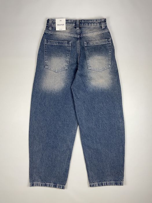 Джинси BERSHKA Skater Fit (S / M) Жіночі Сині Оригінал Скейтер Широкі