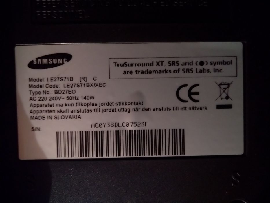 Samsung tv LE27S71B