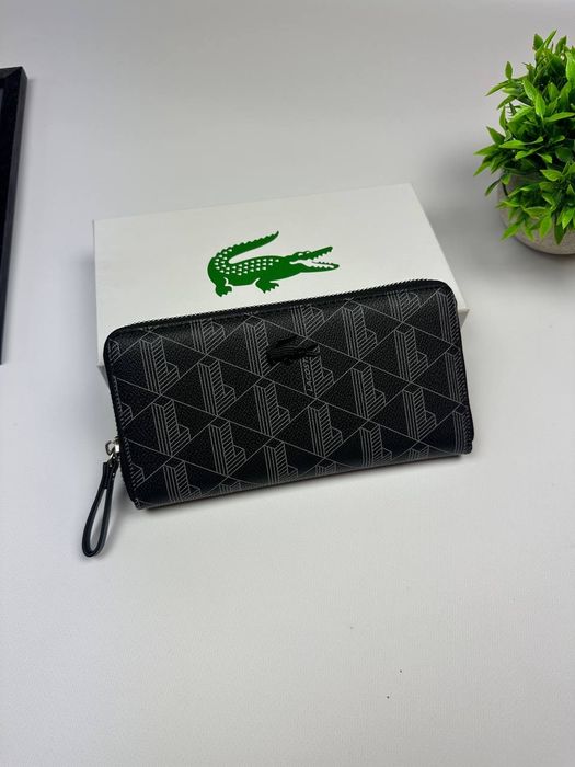 Гаманець Lacoste Monogram | Лакоста | Монограмм | Шкіряний гаманець