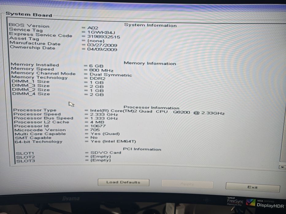 Dell optiplex 755 4 rdzenie 6gb ram port RS-232 (COM)
