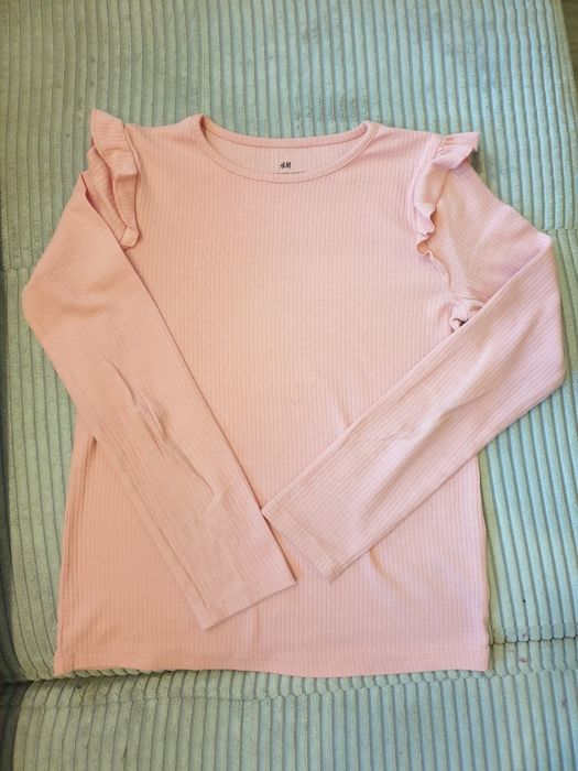 Dziewczęca koszulka z długim rękawem H&M roz. 134 / 140